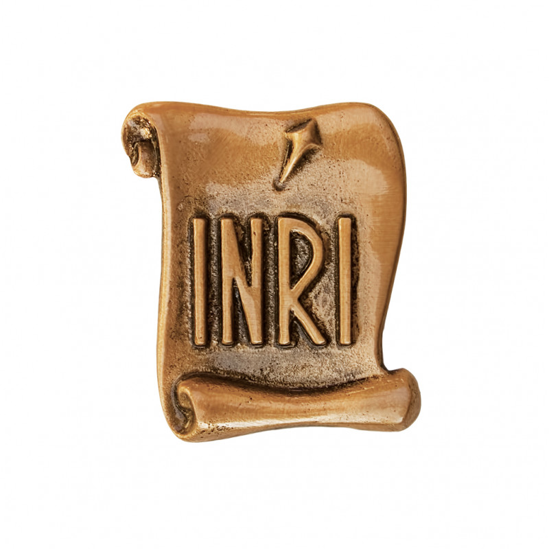 INRI Bronz Inaltime 6.5 x Latime 4.5 cm INRI Bronz Inaltime 6.5 x Latime 4.5 cm