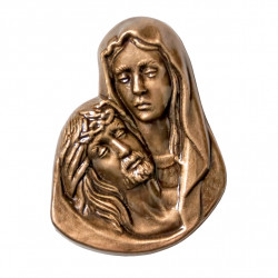 Figura Fecioara Maria si Isus Bronz H 10 cm