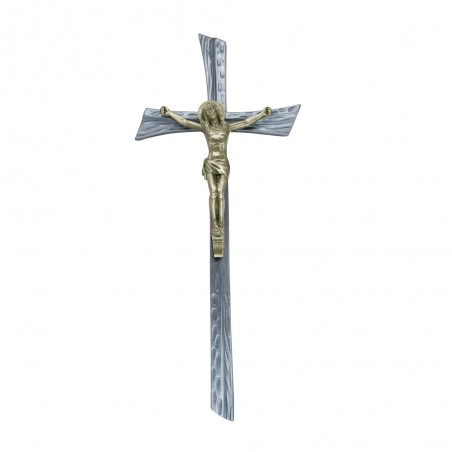 Cruce aluminiu cu Isus 40 cm