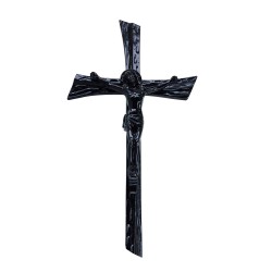 Cruce aluminiu cu Isus 30 cm