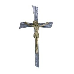 Cruce aluminiu cu Isus 30 cm